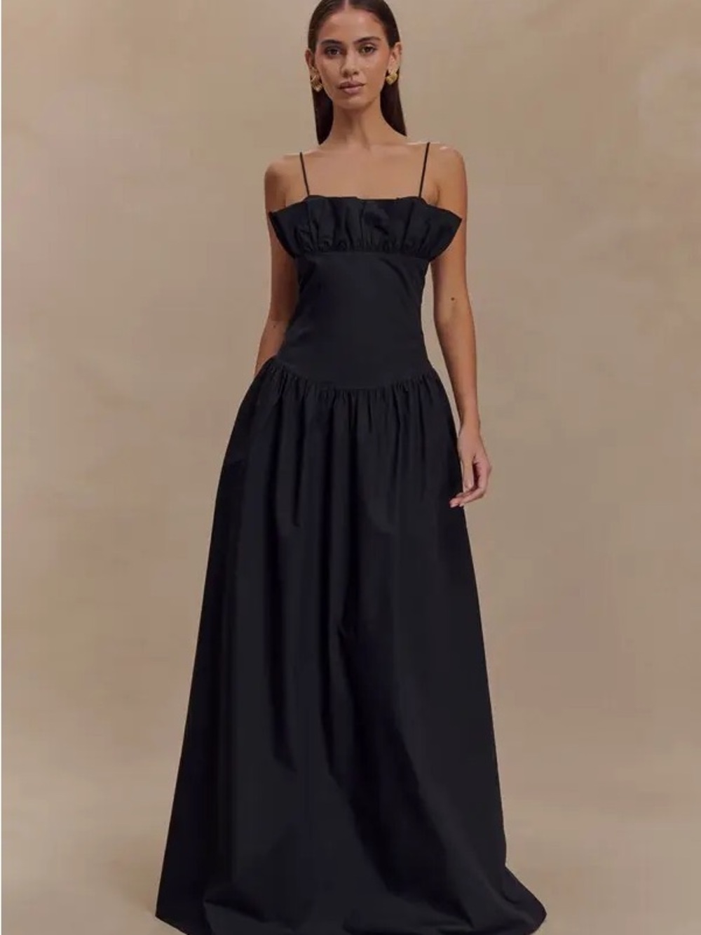 Meshki Janis Cotton Frill Maxi Dress